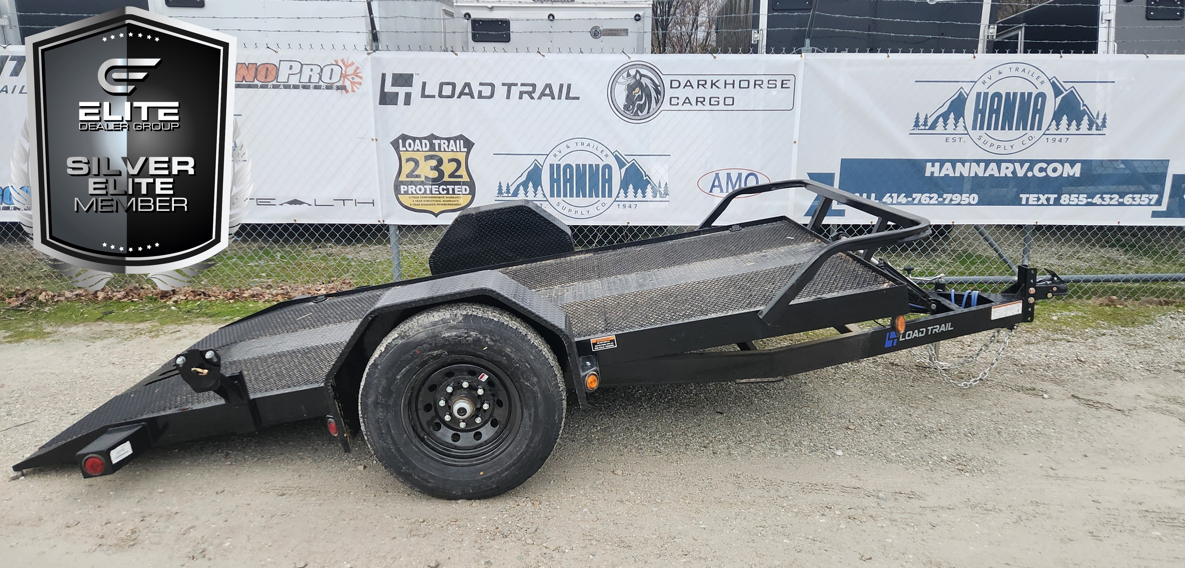 Load Trail 77 X 12 Single Axle 7,000 Lb Scissor Lift / Stump Grinder / Mini Asphalt Roller Trailer